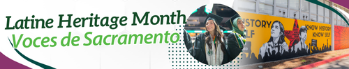Graphic with event title and picture of a student.